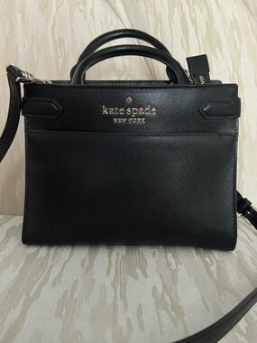 Kate Spade Staci Small Black Saffiano Leather Top-Handle Satchel